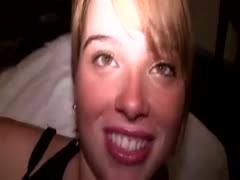 This harlot with golden hair fucked badly in her ass gap.